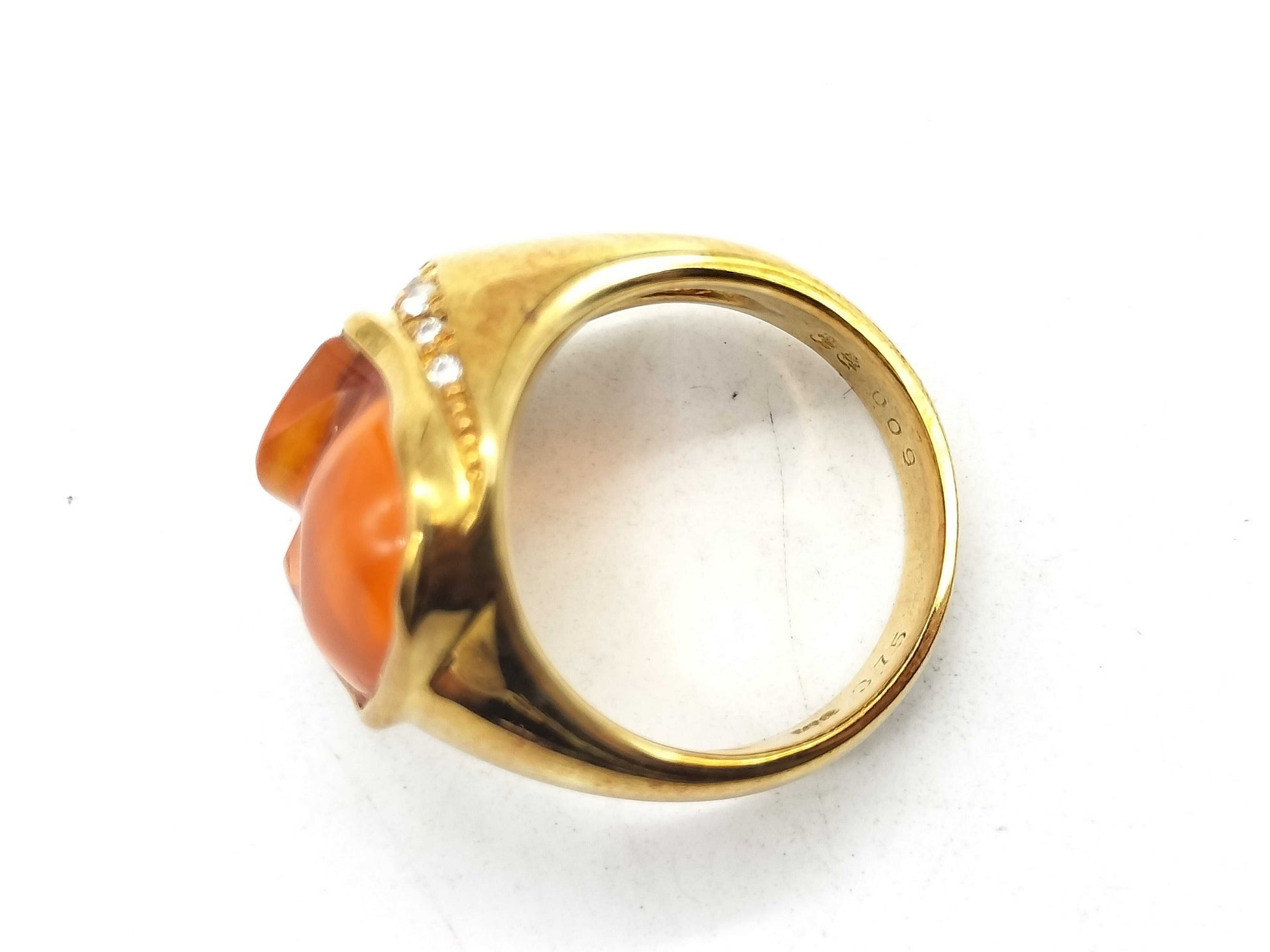 Colored Stone 3.75ct D 0.09ct K18 10.0g Ring 