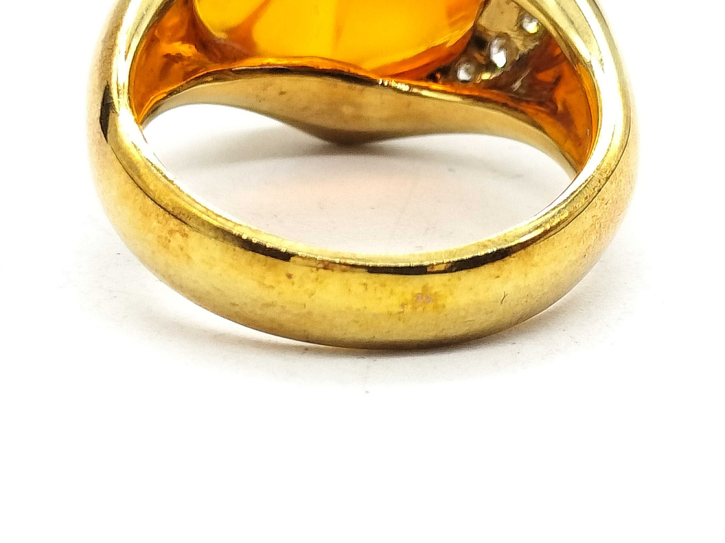 Colored Stone 3.75ct D 0.09ct K18 10.0g Ring 