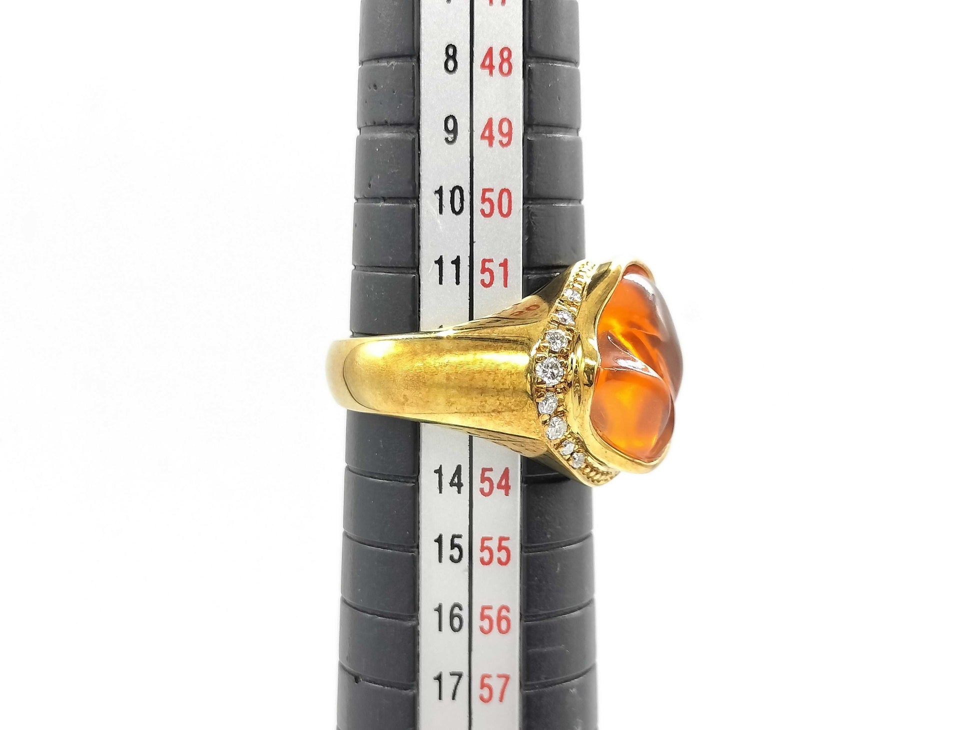 Colored Stone 3.75ct D 0.09ct K18 10.0g Ring 