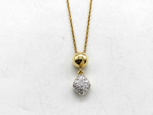 D 0.25ct K18 6.7g Necklace 
