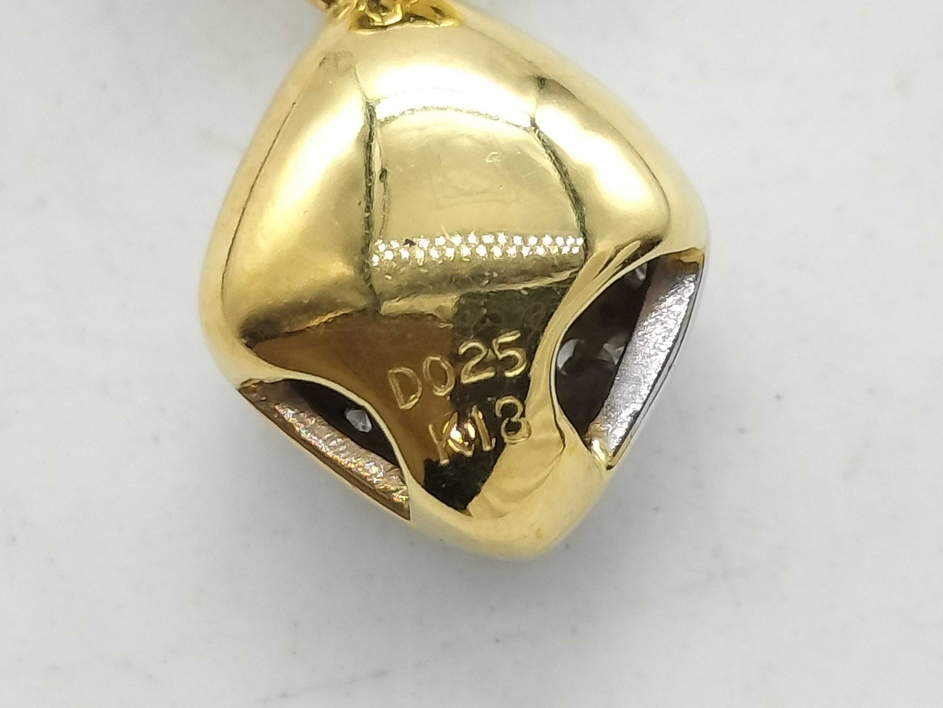 D 0.25ct K18 6.7g Necklace 