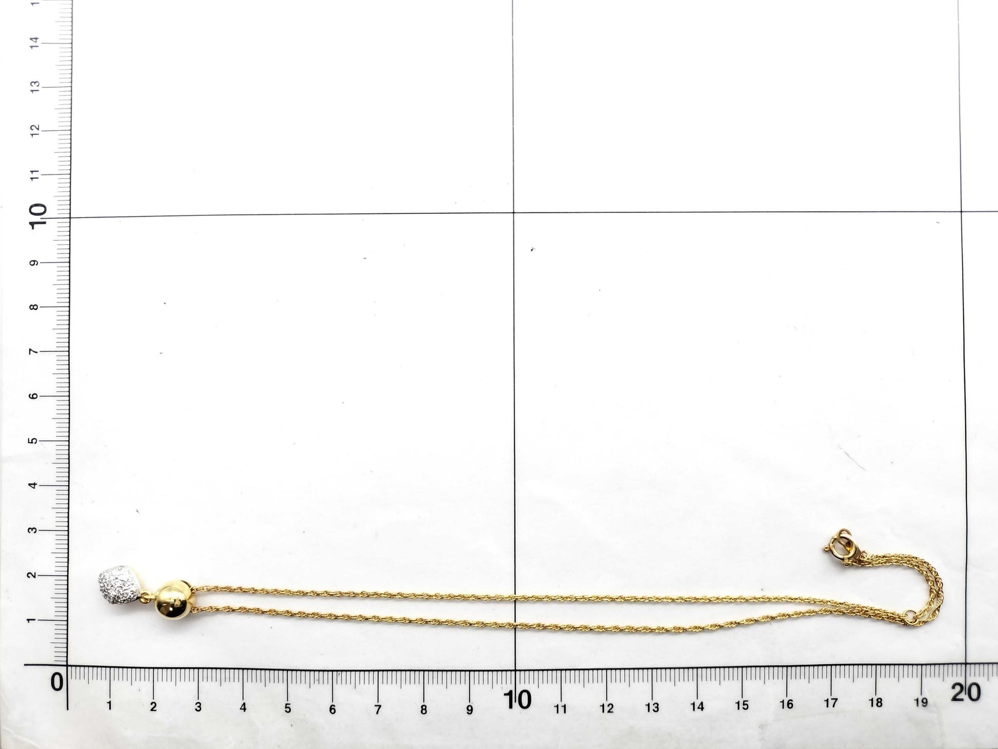 D 0.25ct K18 6.7g Necklace 
