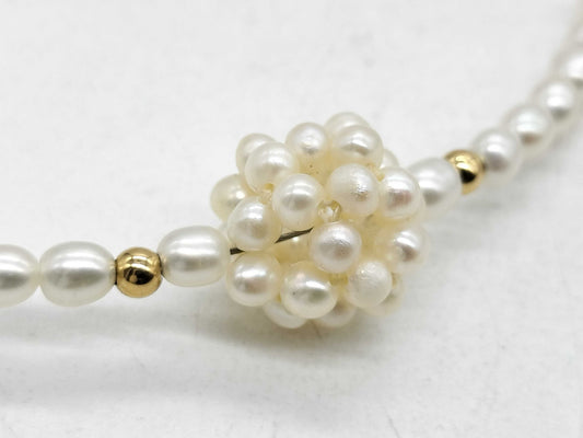 Freshwater Pearl Necklace, Approx. 3.5mm Diameter, 585/METAL, 8.6g 