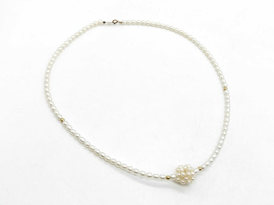 Freshwater Pearl Necklace, Approx. 3.5mm Diameter, 585/METAL, 8.6g 