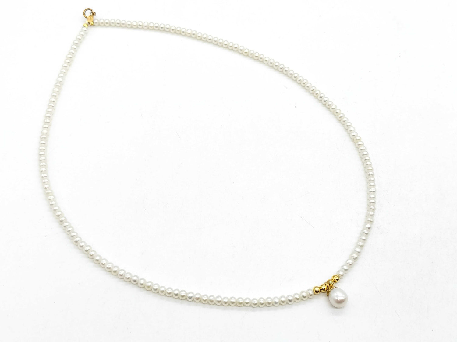 Pearl diameter: approx. 3.1mm / 6.1mm, 18K gold, 6.8g, necklace 