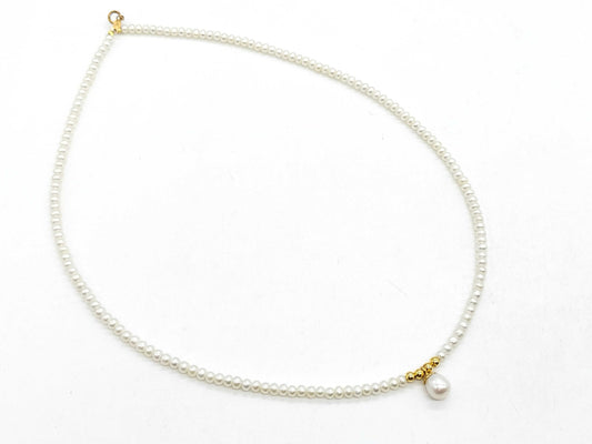 Pearl diameter: approx. 3.1mm / 6.1mm, 18K gold, 6.8g, necklace 