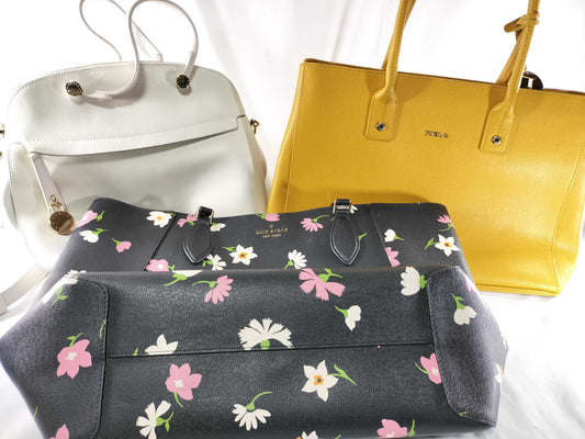 2 FURLA bags and 1 Kate Spade tote bag