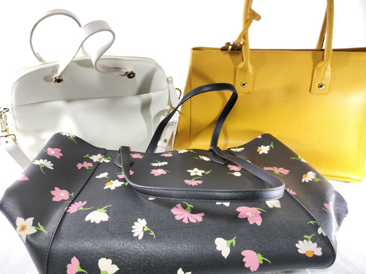 2 FURLA bags and 1 Kate Spade tote bag