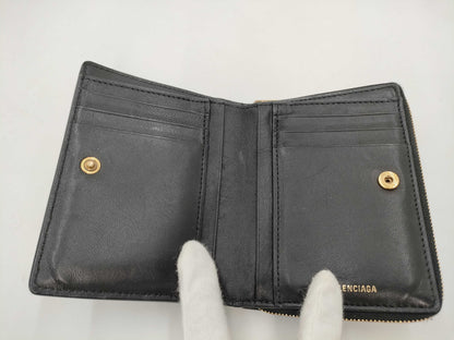 BALENCIAGA Bifold Zippy Wallet Leather Wallet