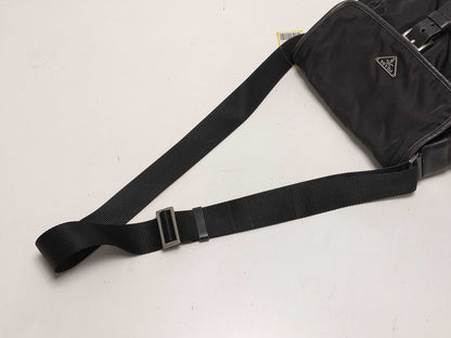 PRADA nylon shoulder bag/triangle logo shoulder bag
