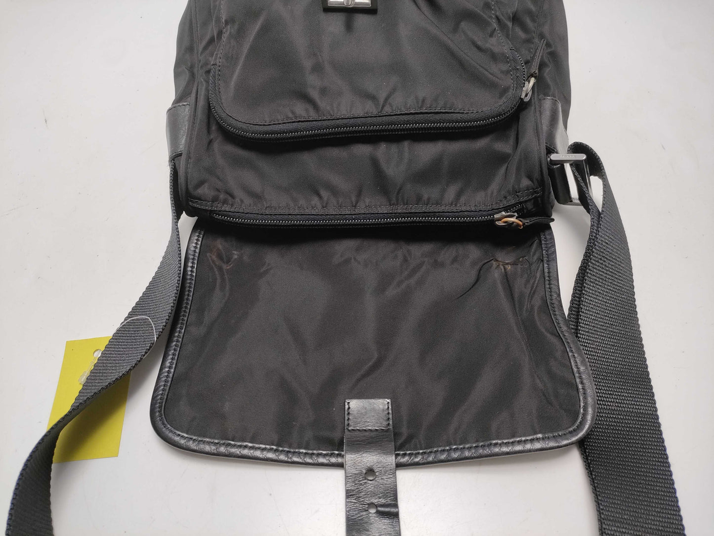 PRADA nylon shoulder bag/triangle logo shoulder bag