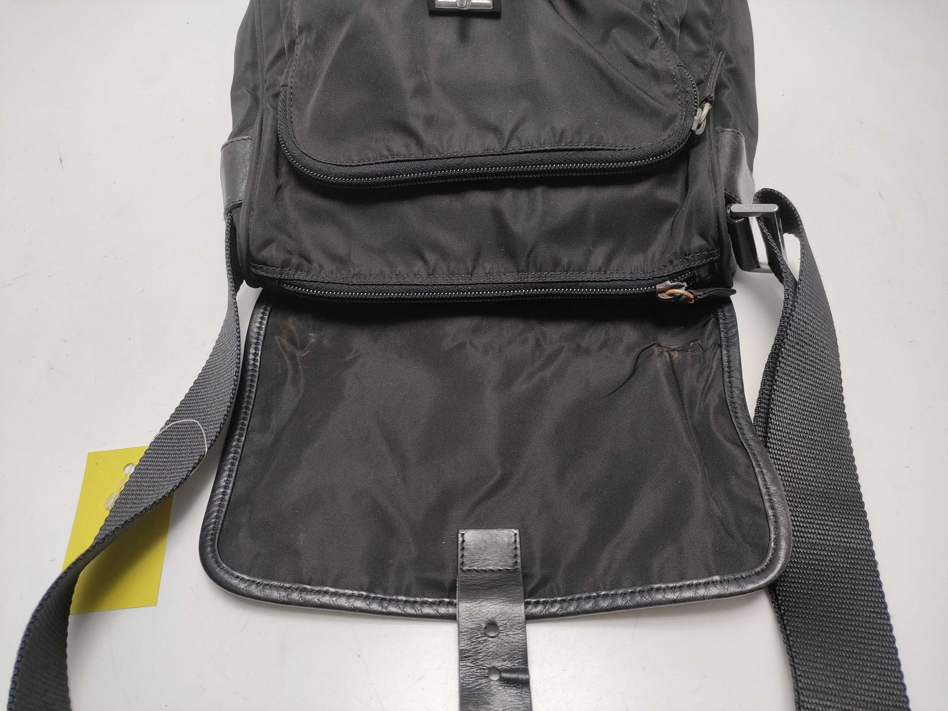 PRADA nylon shoulder bag/triangle logo shoulder bag