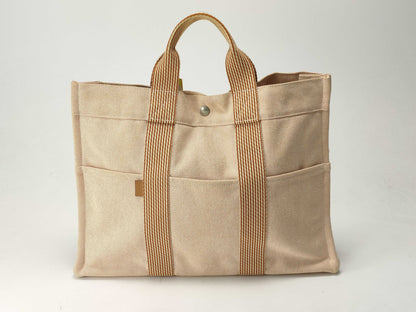 HERMES Foul Tou Foul Tou/Canvas Handbag/Orange Color