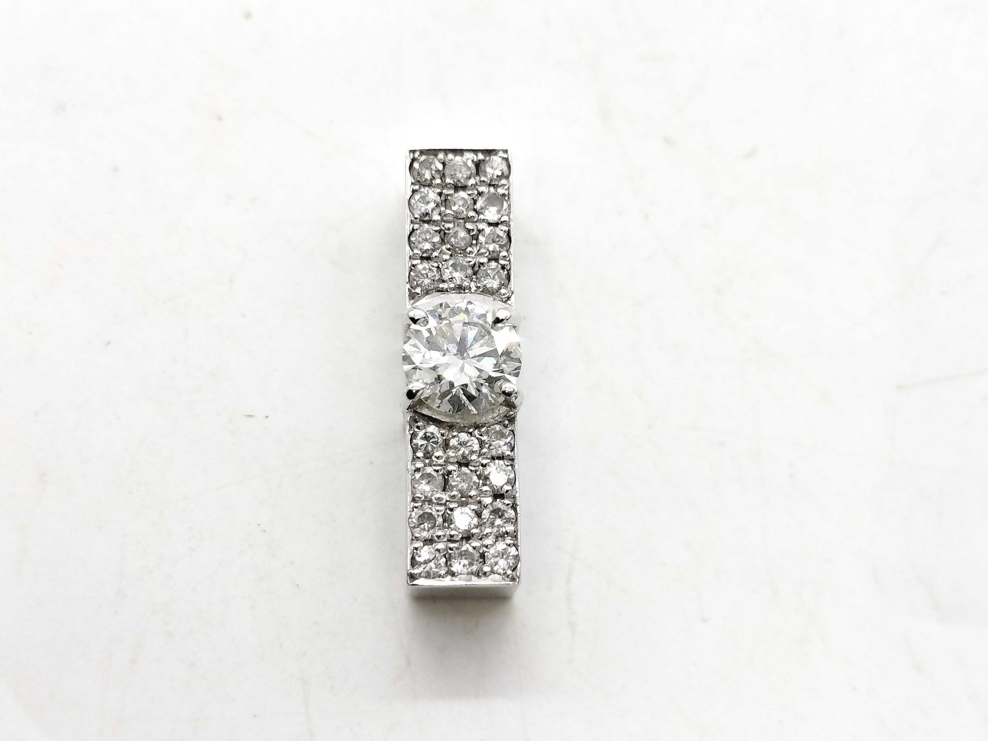 D 0.61ct FD 0.35ct K18WG 3.3g Pendant top 