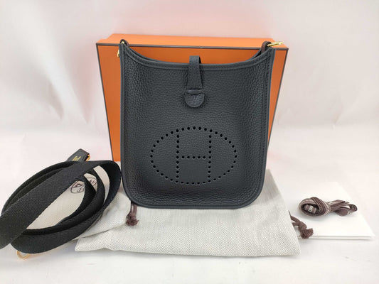 HERMES [Engraved] W Evelyn TPM Gold Hardware W Engraved Shoulder Bag