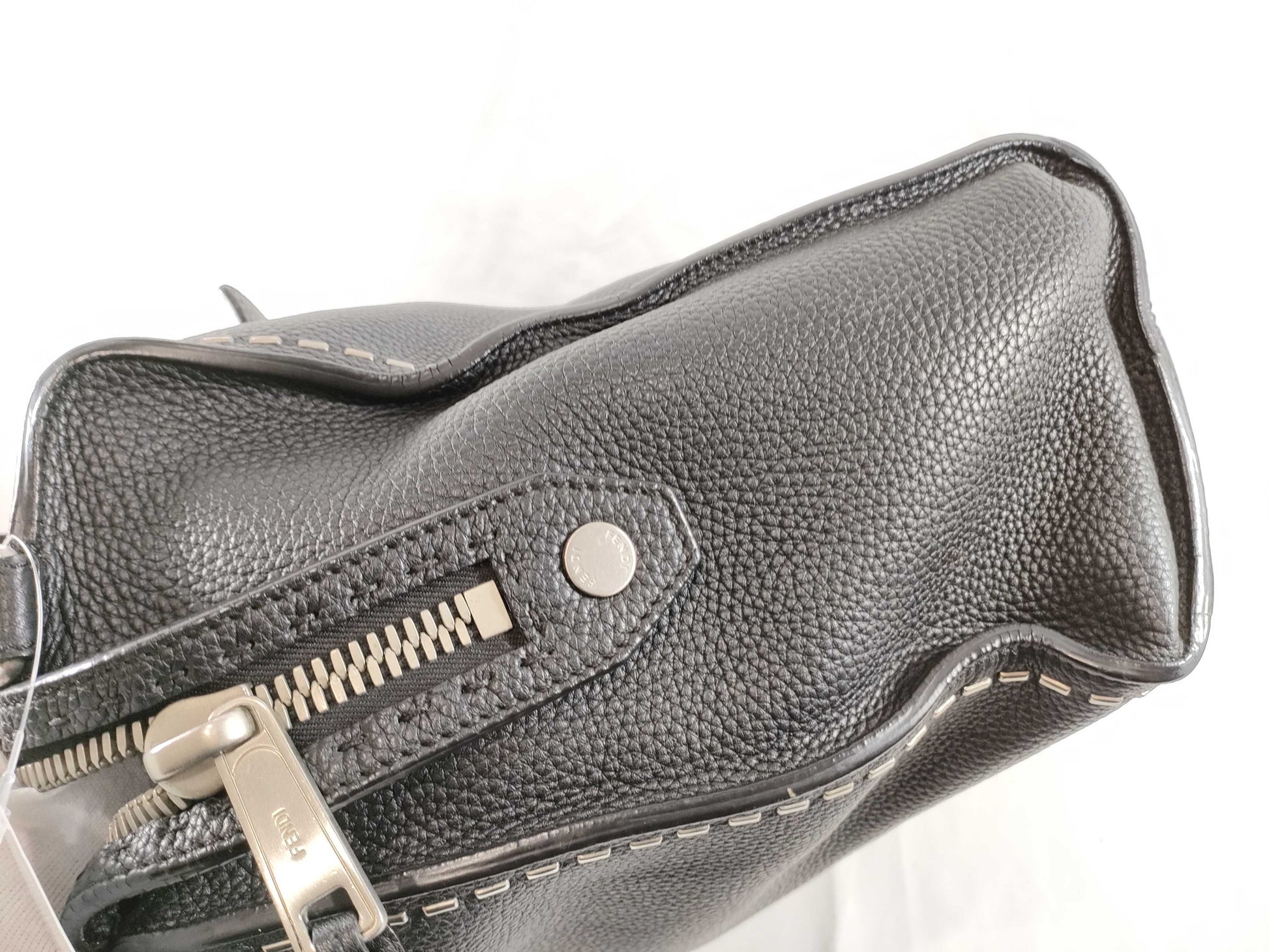FENDI Selleria Leather 2-Way Business Bag Shoulder Bag