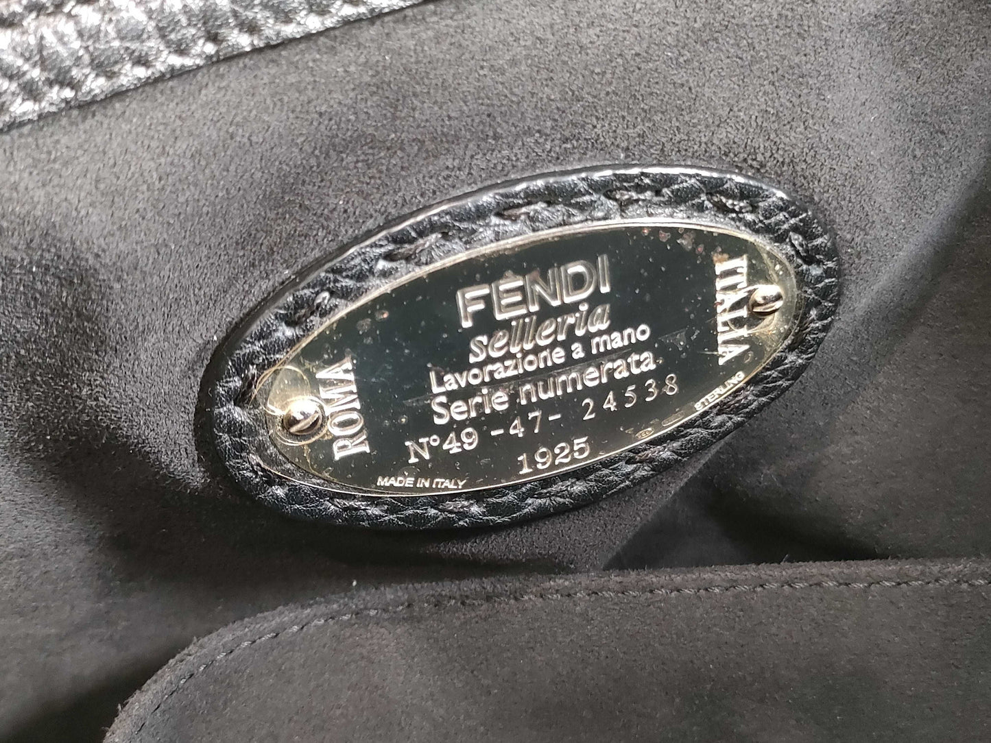 FENDI Selleria Leather 2-Way Business Bag Shoulder Bag