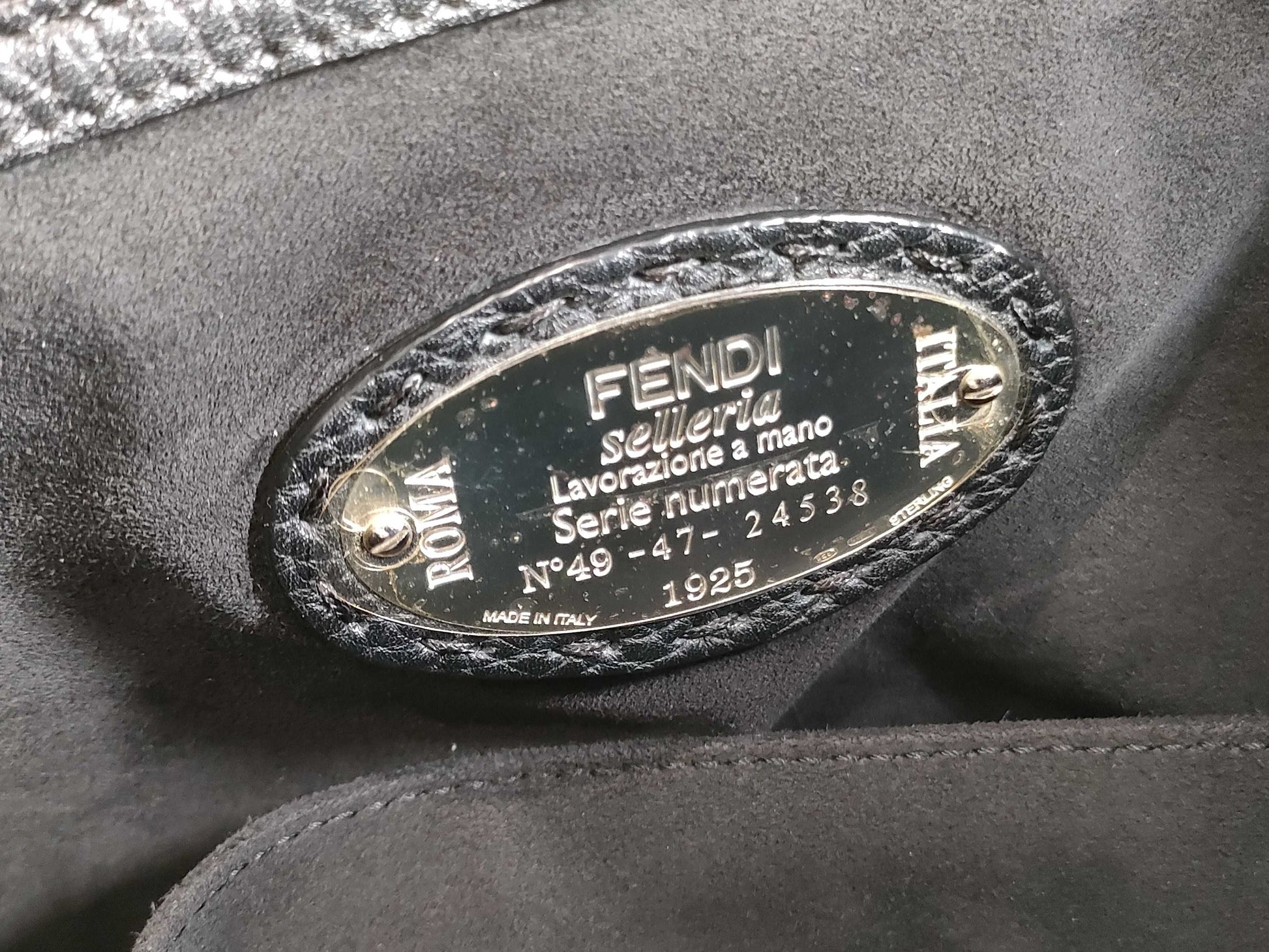 FENDI Selleria Leather 2-Way Business Bag Shoulder Bag