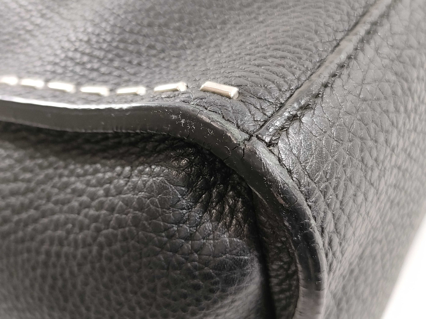 FENDI Selleria Leather 2-Way Business Bag Shoulder Bag