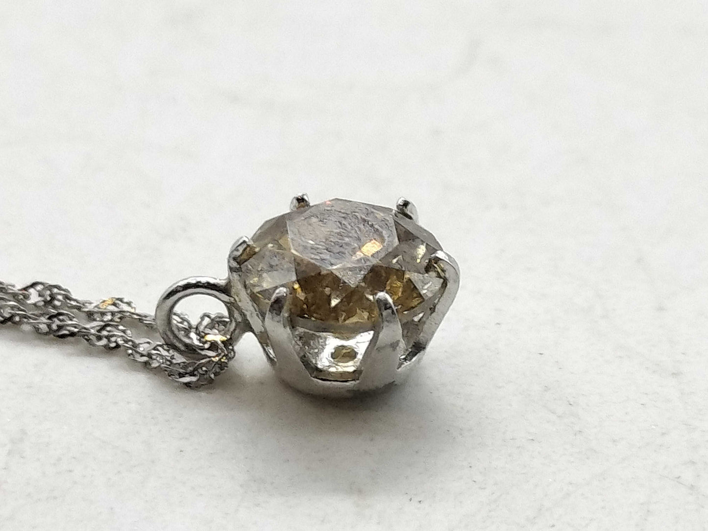 D0.7ct Pt900/Pt850 1.0g Necklace 
