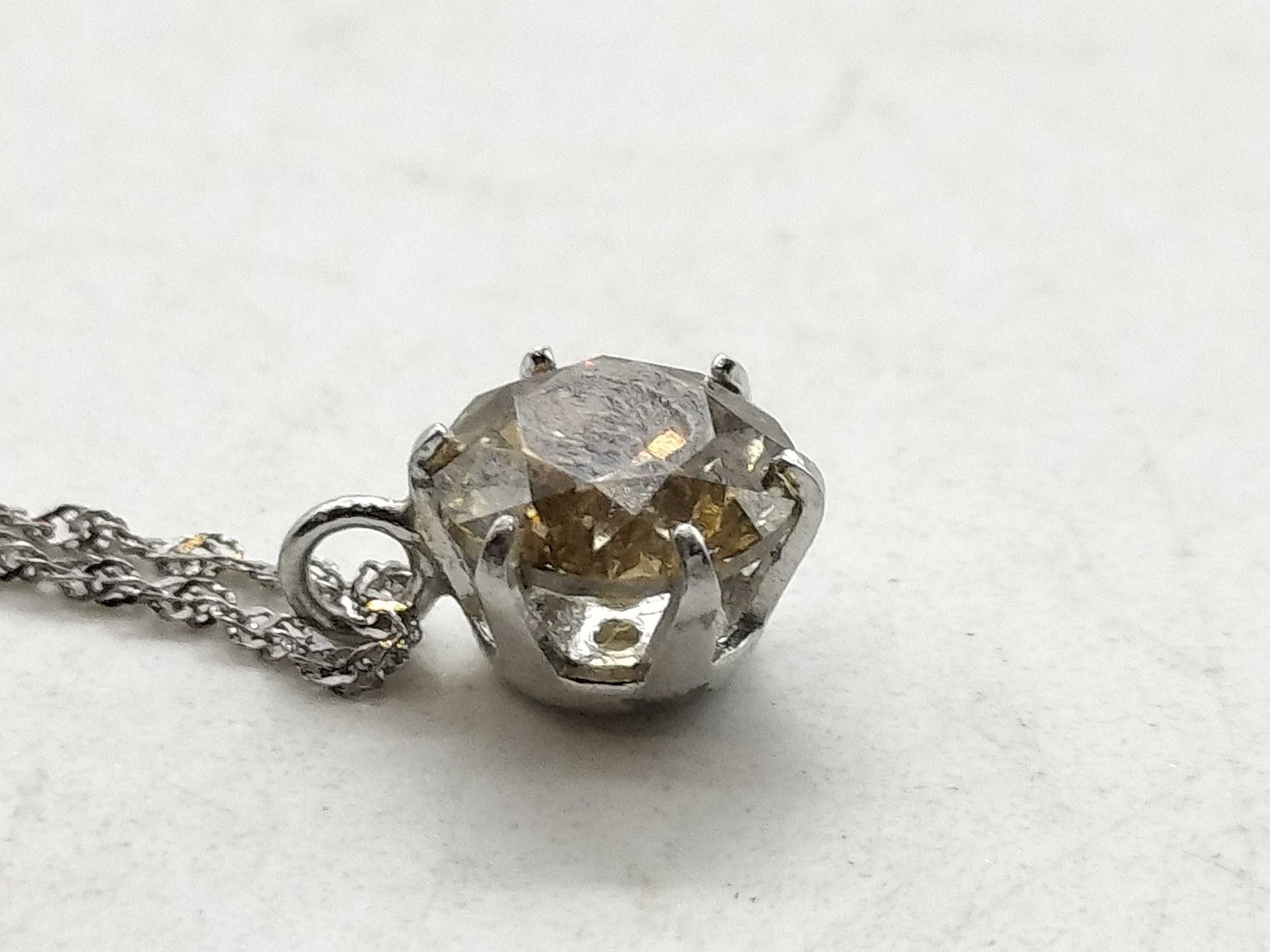 D0.7ct Pt900/Pt850 1.0g Necklace 