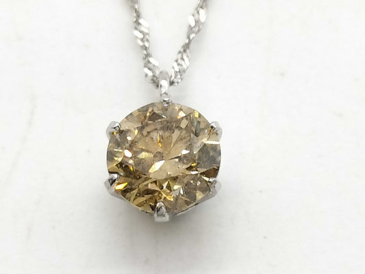 D0.7ct Pt900/Pt850 1.0g Necklace 