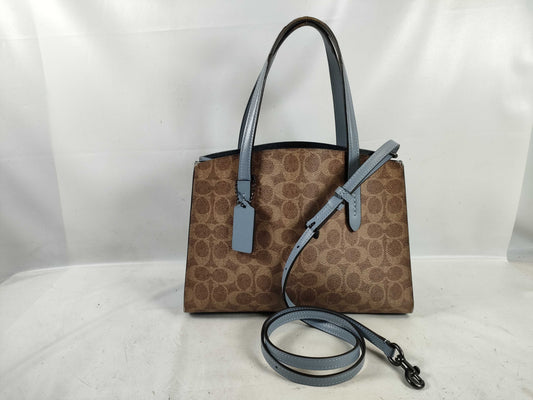COACH Signature PVC and Leather 2-Way Handbag 32749 Handbag