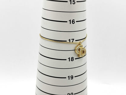 Dior CD logo rhinestone bracelet necklace