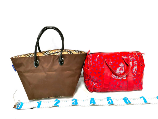 BOTTEGA VENETA Burberry nylon/enamel handbag set 