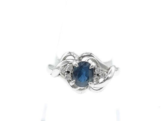 S0.73ct D0.07ct PT850 4.6g Ring 