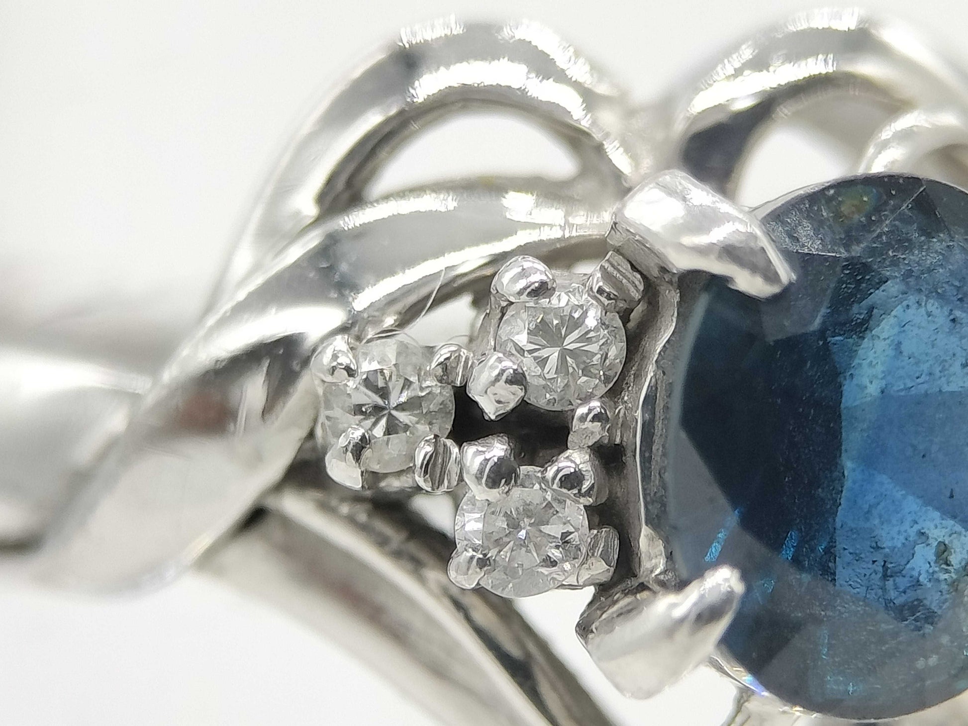 S0.73ct D0.07ct PT850 4.6g Ring 