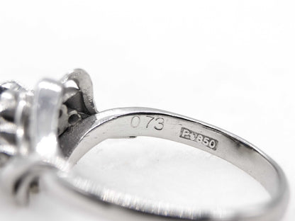 S0.73ct D0.07ct PT850 4.6g Ring 
