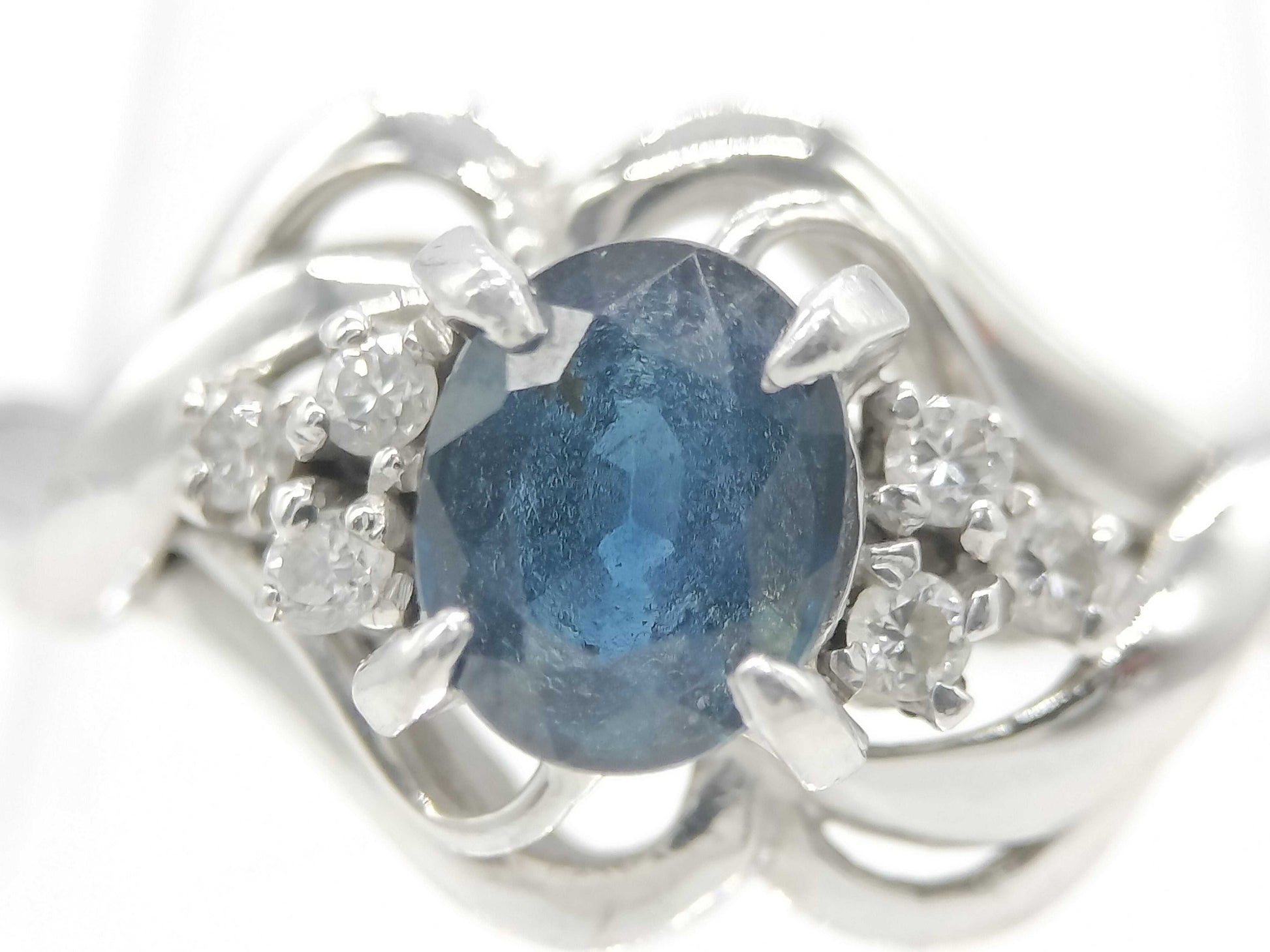 S0.73ct D0.07ct PT850 4.6g Ring 