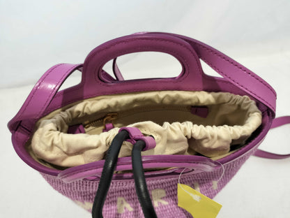 MARNI Straw Basket Shoulder Bag