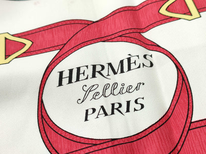 HERMES Carré Carré 90 Golden Spur Scarf