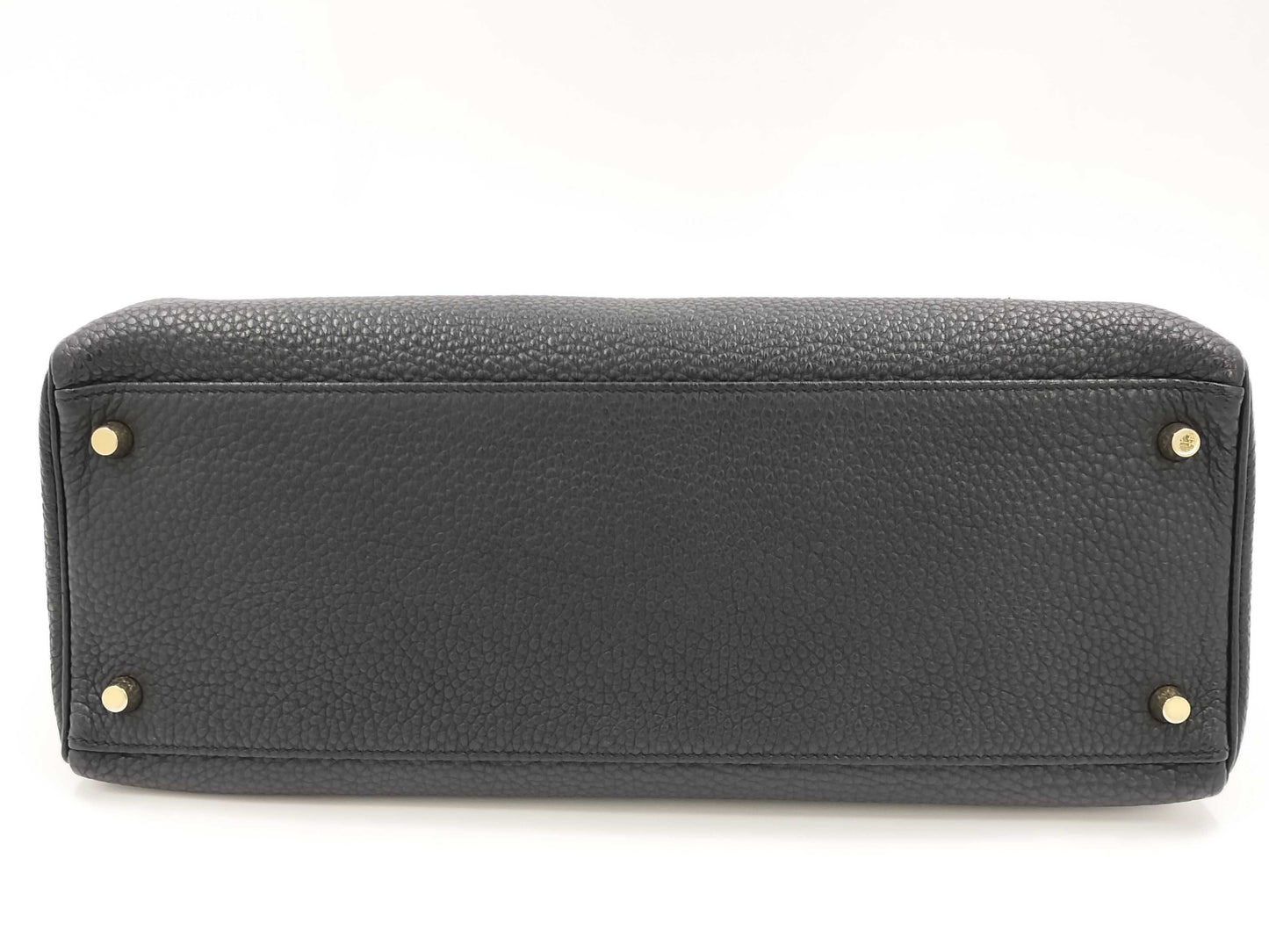 HERMES Kelly 35 Togo Black Handbag with P Stamp and GD Hardware
