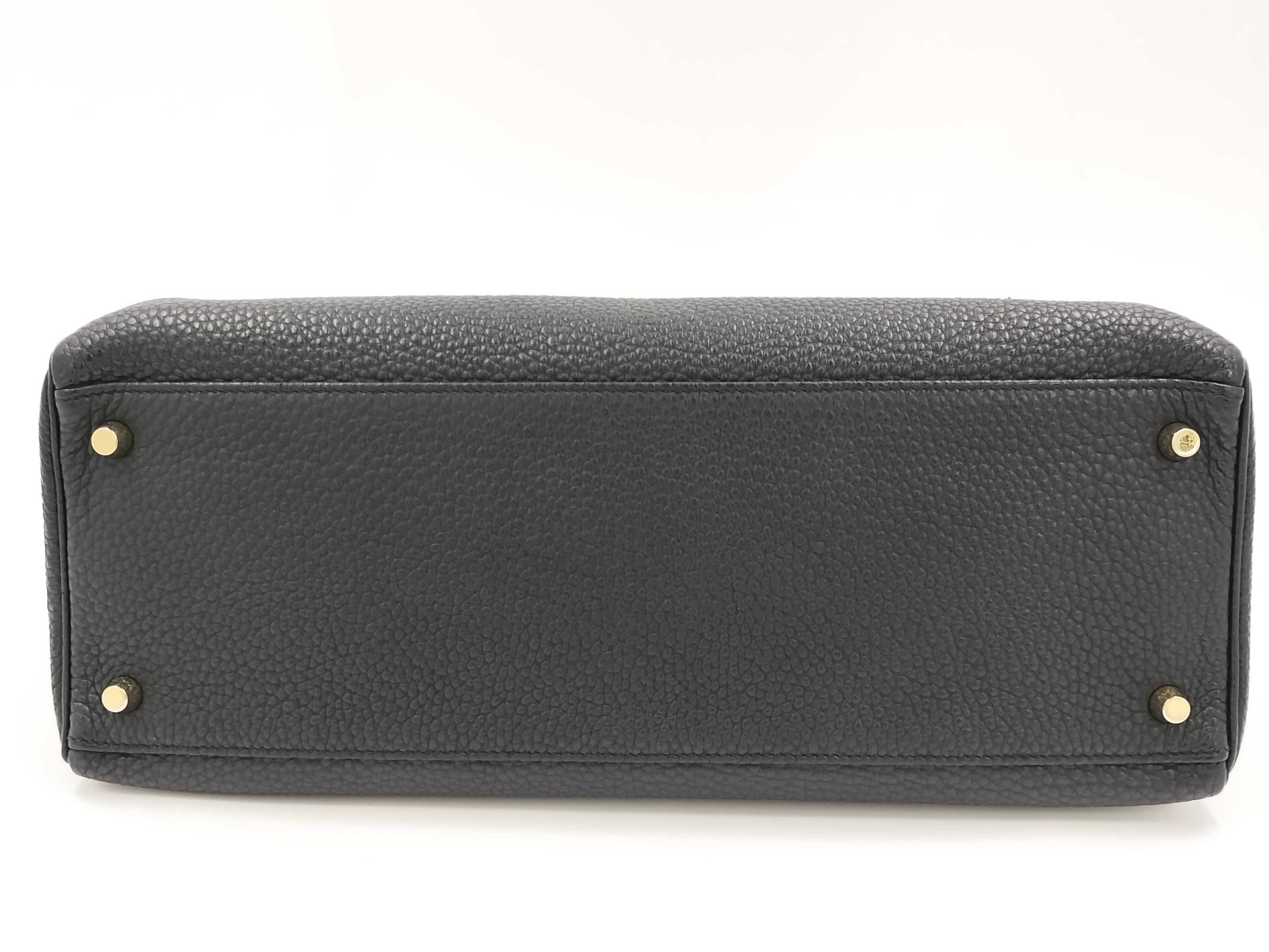 HERMES Kelly 35 Togo Black Handbag with P Stamp and GD Hardware