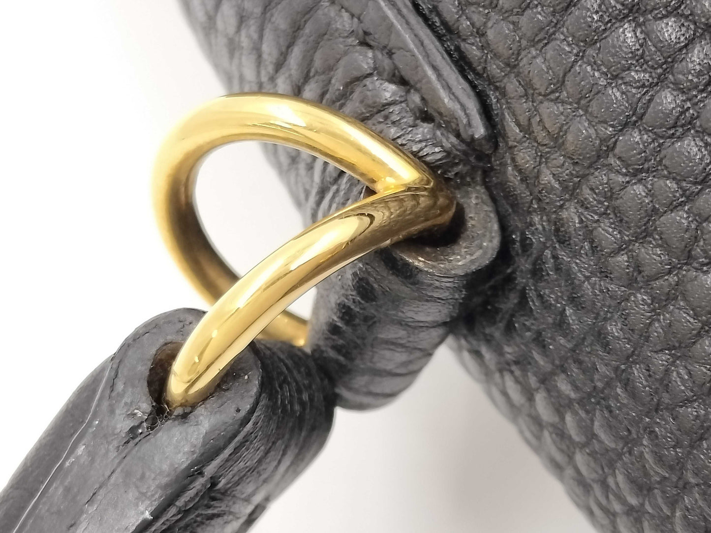 HERMES Kelly 35 Togo Black Handbag with P Stamp and GD Hardware