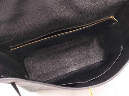 HERMES Kelly 35 Togo Black Handbag with P Stamp and GD Hardware