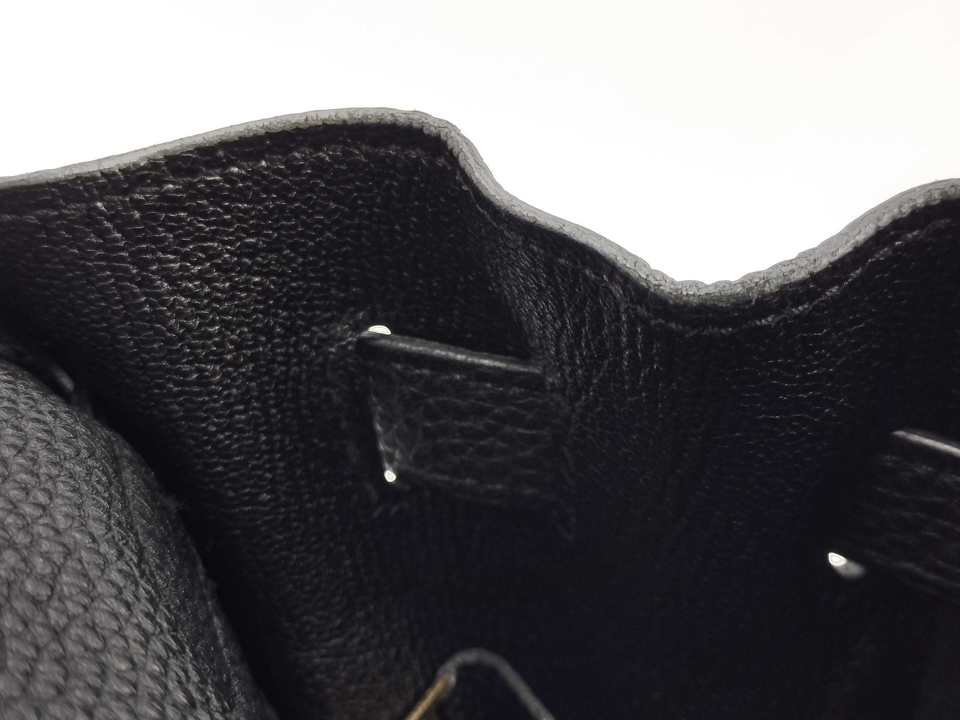 HERMES Kelly 35 Togo Black Handbag with P Stamp and GD Hardware