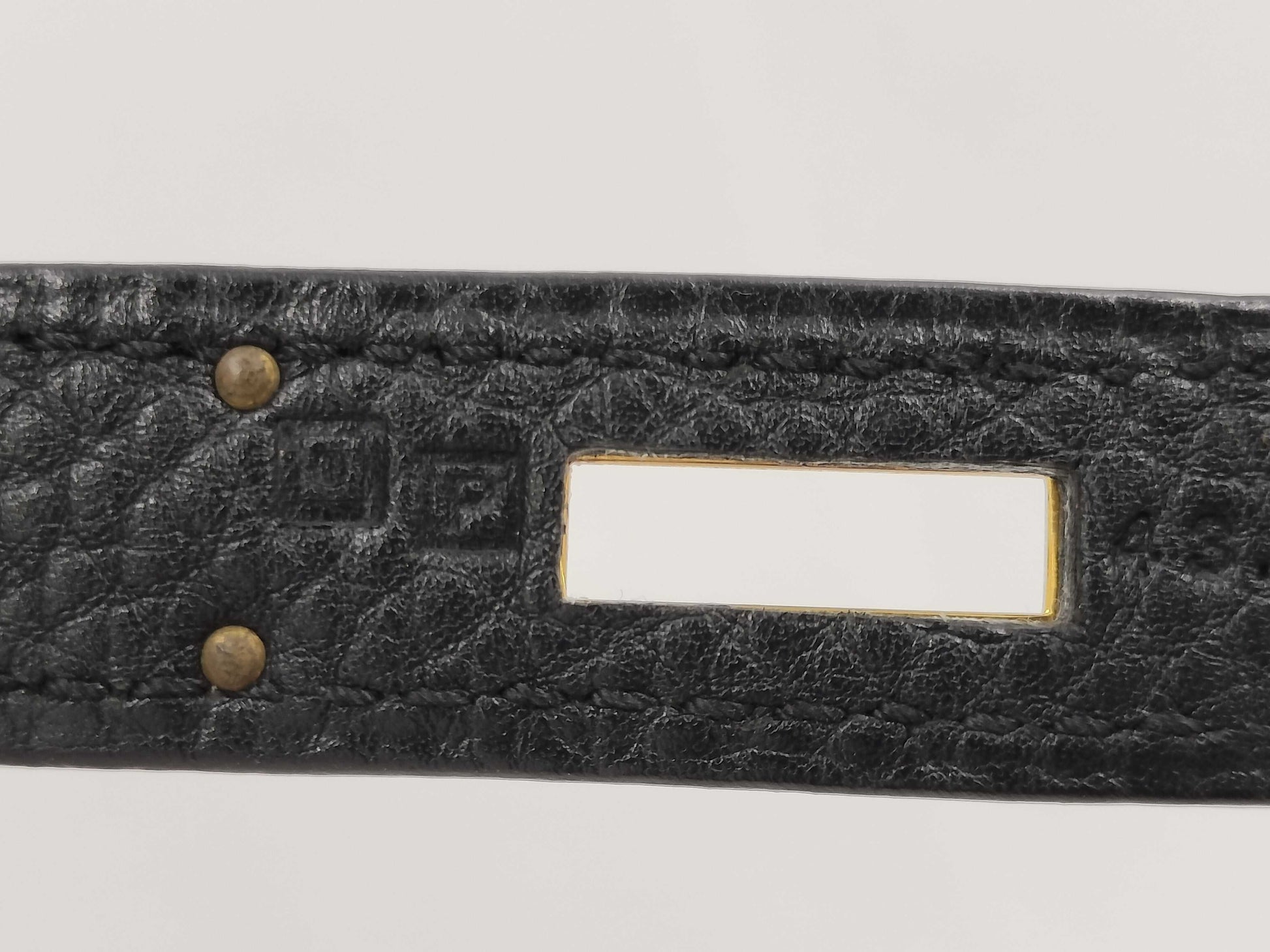 HERMES Kelly 35 Togo Black Handbag with P Stamp and GD Hardware