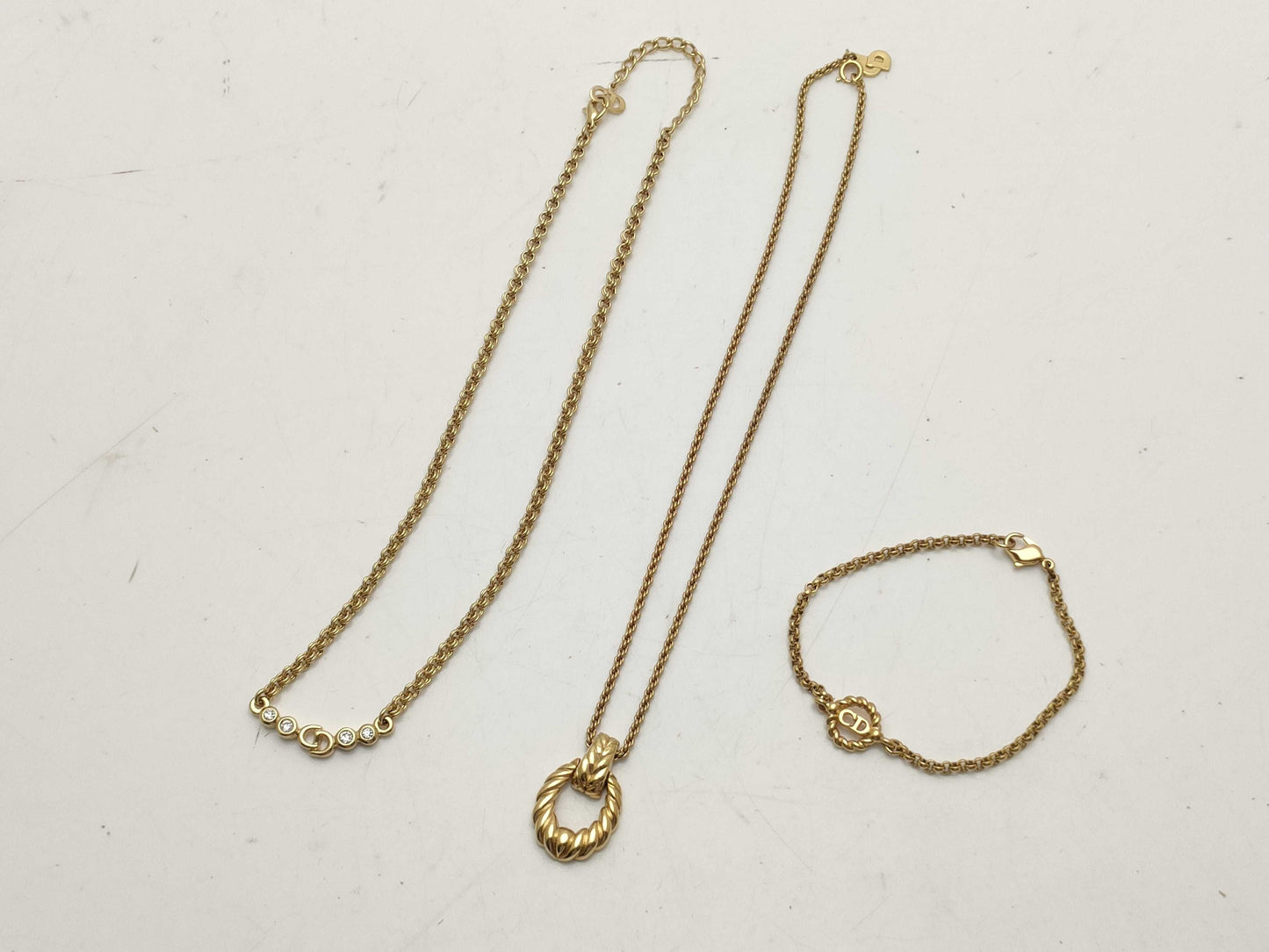 Dior Vintage Necklace and Bracelet 3-Piece Necklace