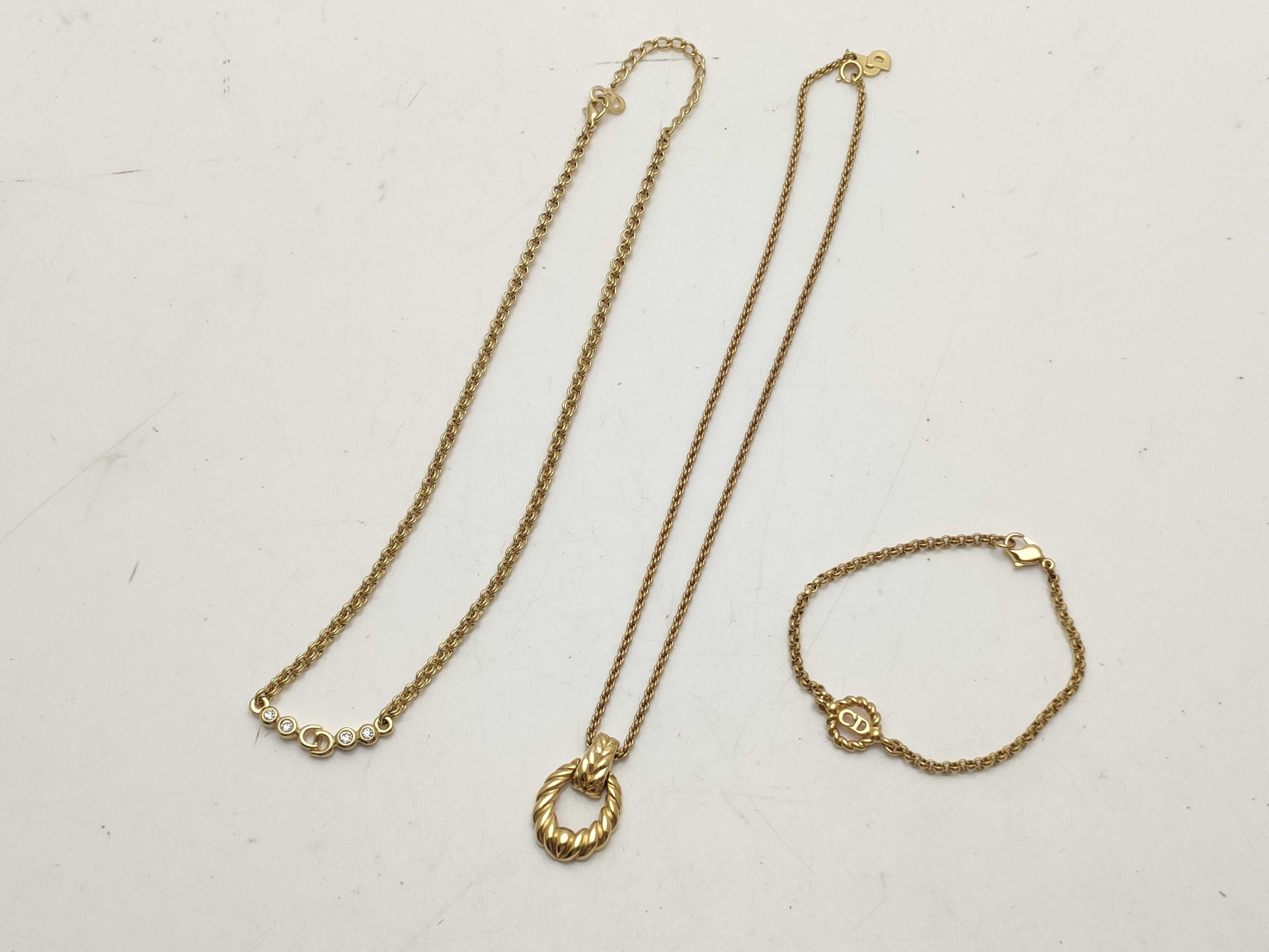 Dior Vintage Necklace and Bracelet 3-Piece Necklace