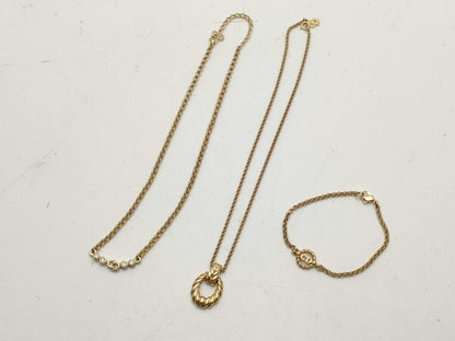 Dior Vintage Necklace and Bracelet 3-Piece Necklace