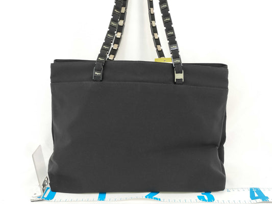 Salvatore Ferragamo Vara Chain Nylon Tote Bag