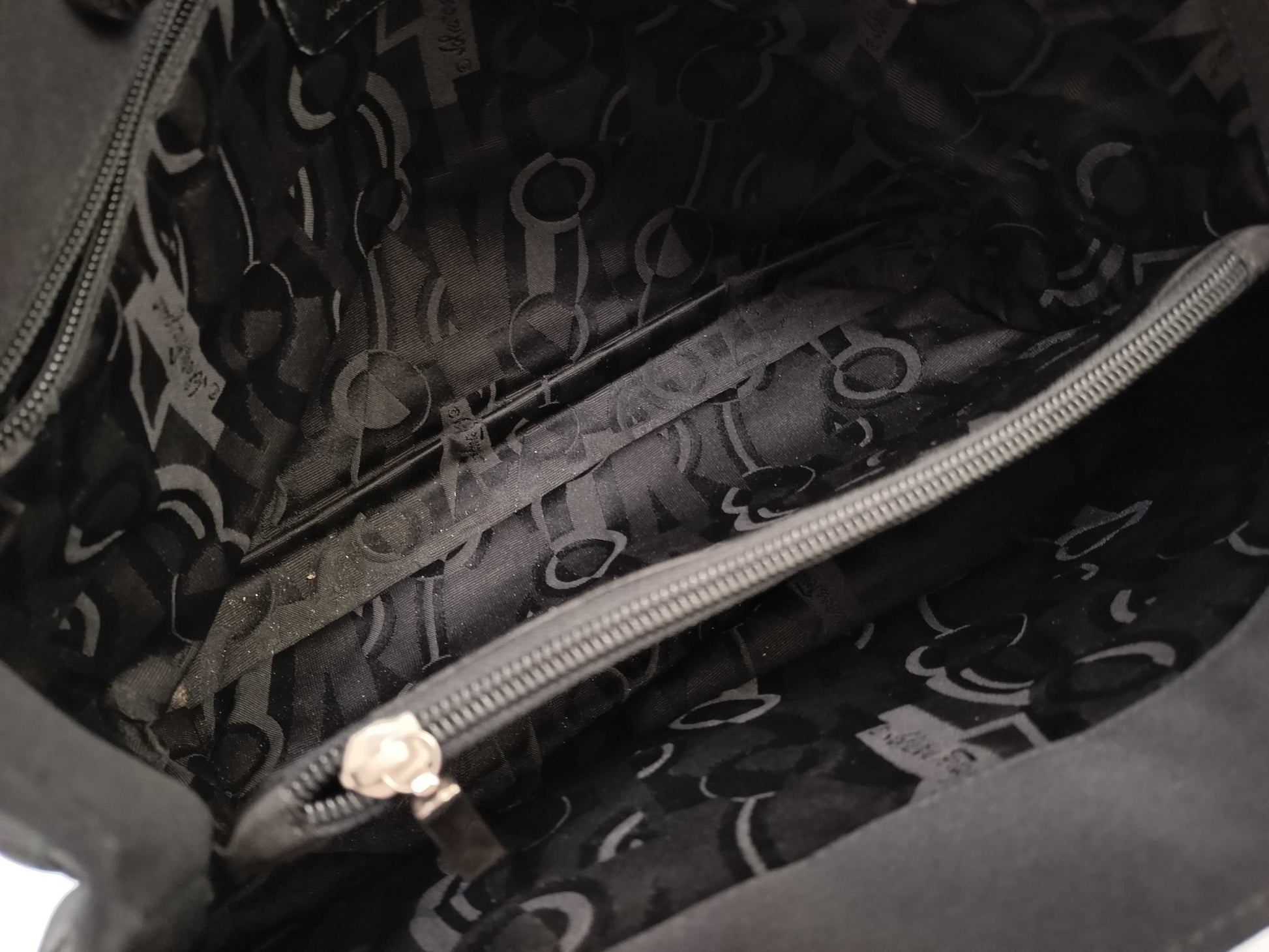 Salvatore Ferragamo Vara Chain Nylon Tote Bag