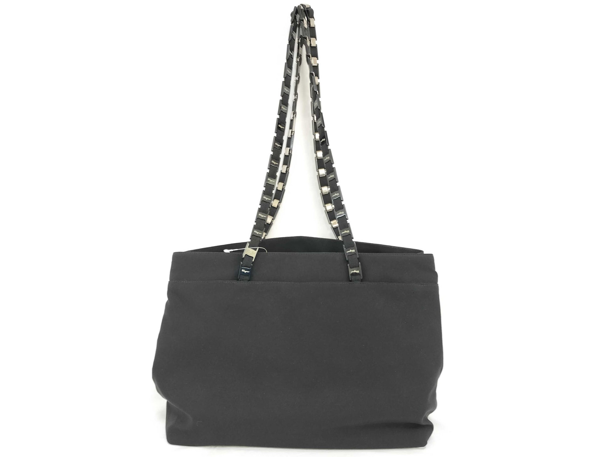 Salvatore Ferragamo Vara Chain Nylon Tote Bag