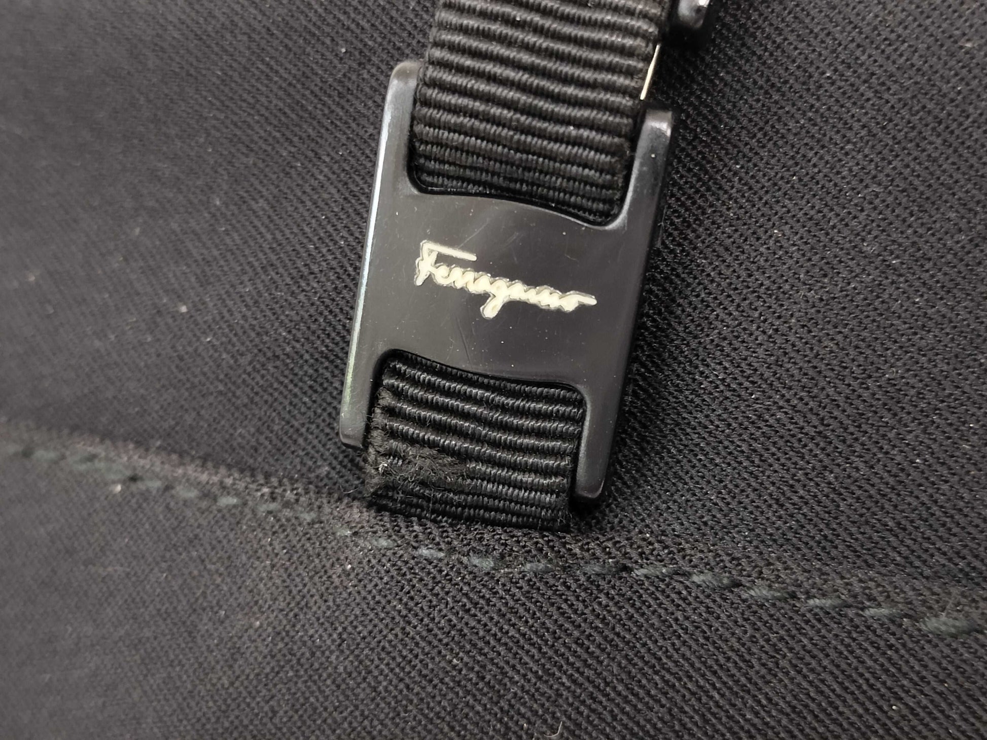 Salvatore Ferragamo Vara Chain Nylon Tote Bag