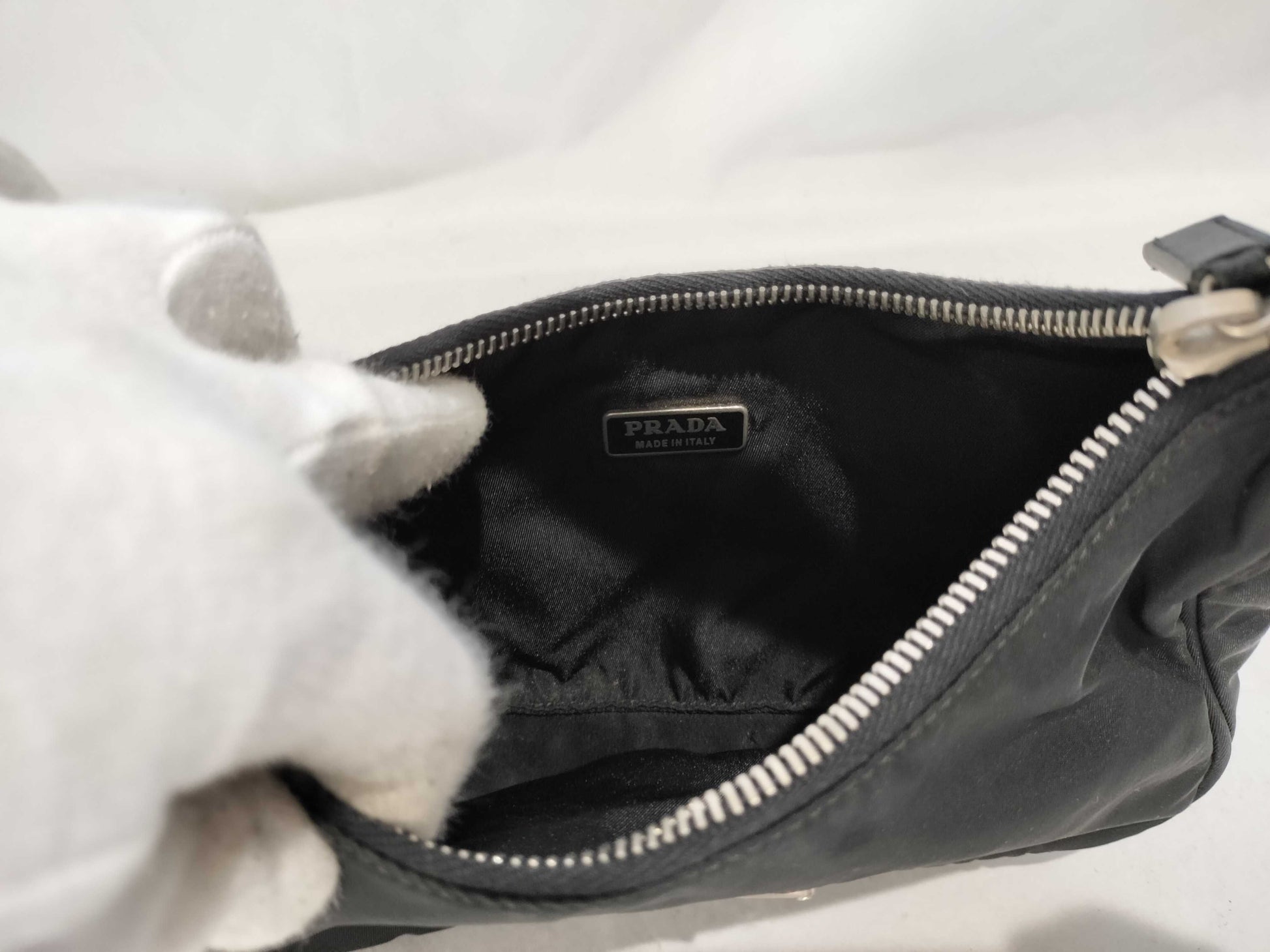 PRADA Nylon Mini Pouch Handbag