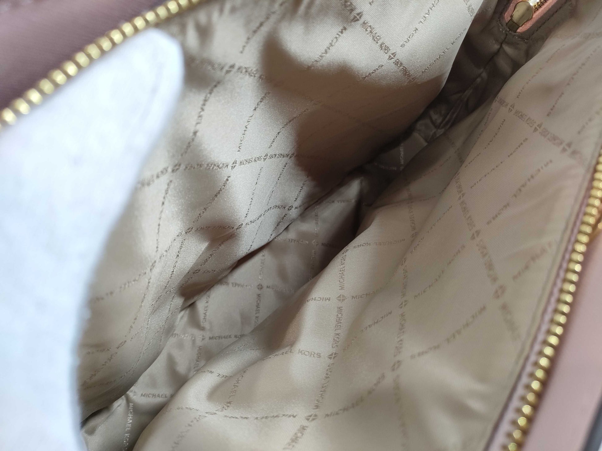 Michael Kors 2-Way Two-Tone Leather Shoulder Bag